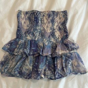 Juniper Blu Blue and Purple Ruffle Skirt